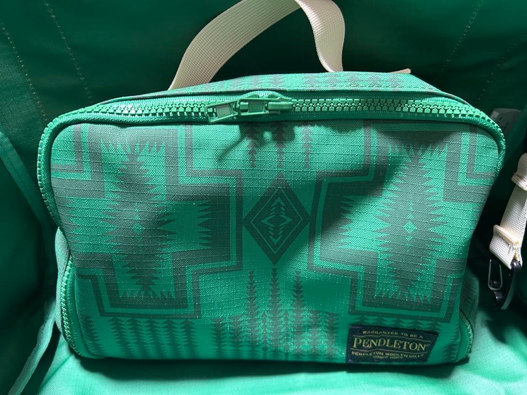 【数回使用】PENDLETON×稲葉真理恵コラボ マザーズバッグ グリーン