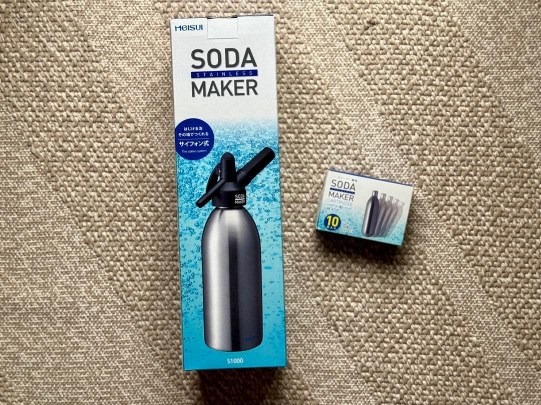 【新品 未使用 未開封】MEISUI ソーダメーカー＋カートリッジ10本セット
