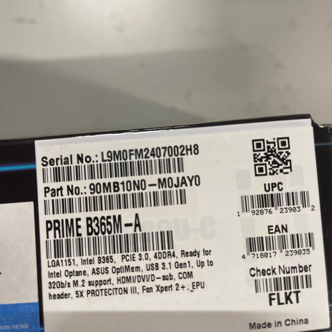 マザーボード ASUS PRIME B365M-A