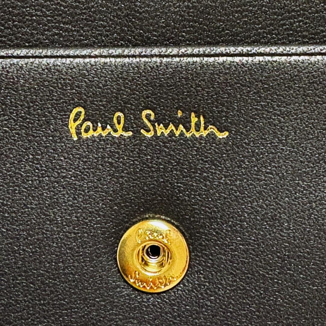 Paul Smith ポールスミス レザー 名刺入れ ストライプ ネイビー