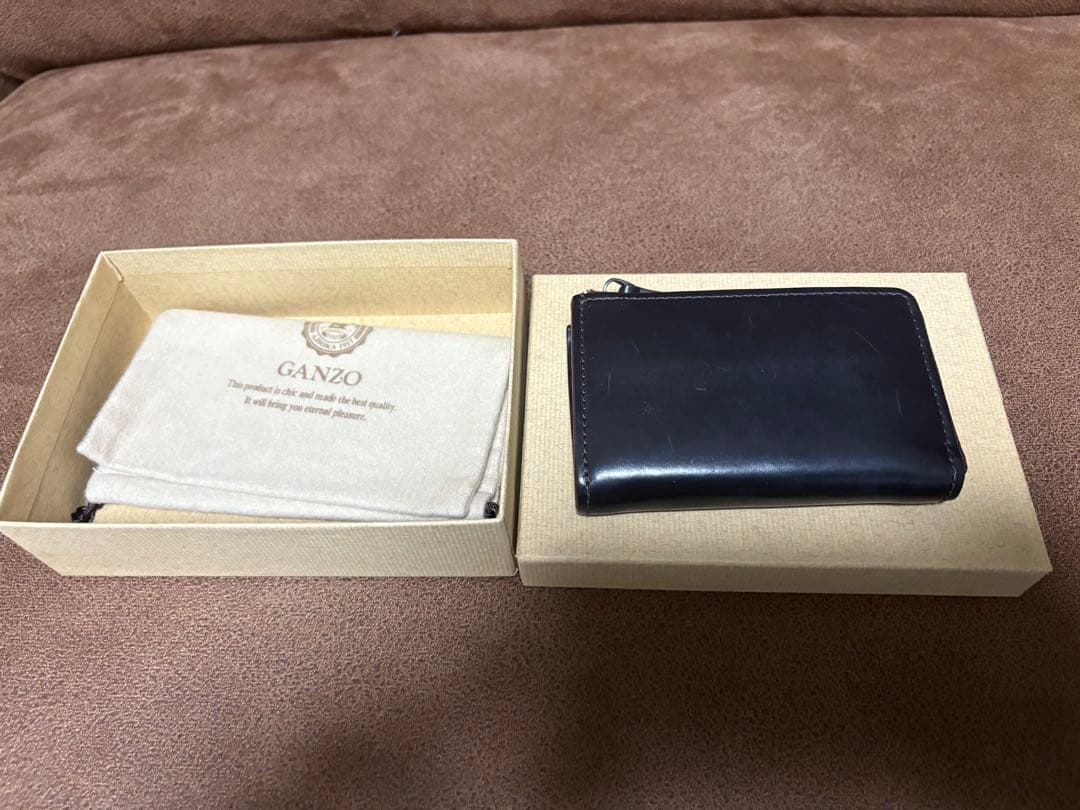 GANZO ダークブラウン　レザー ケース