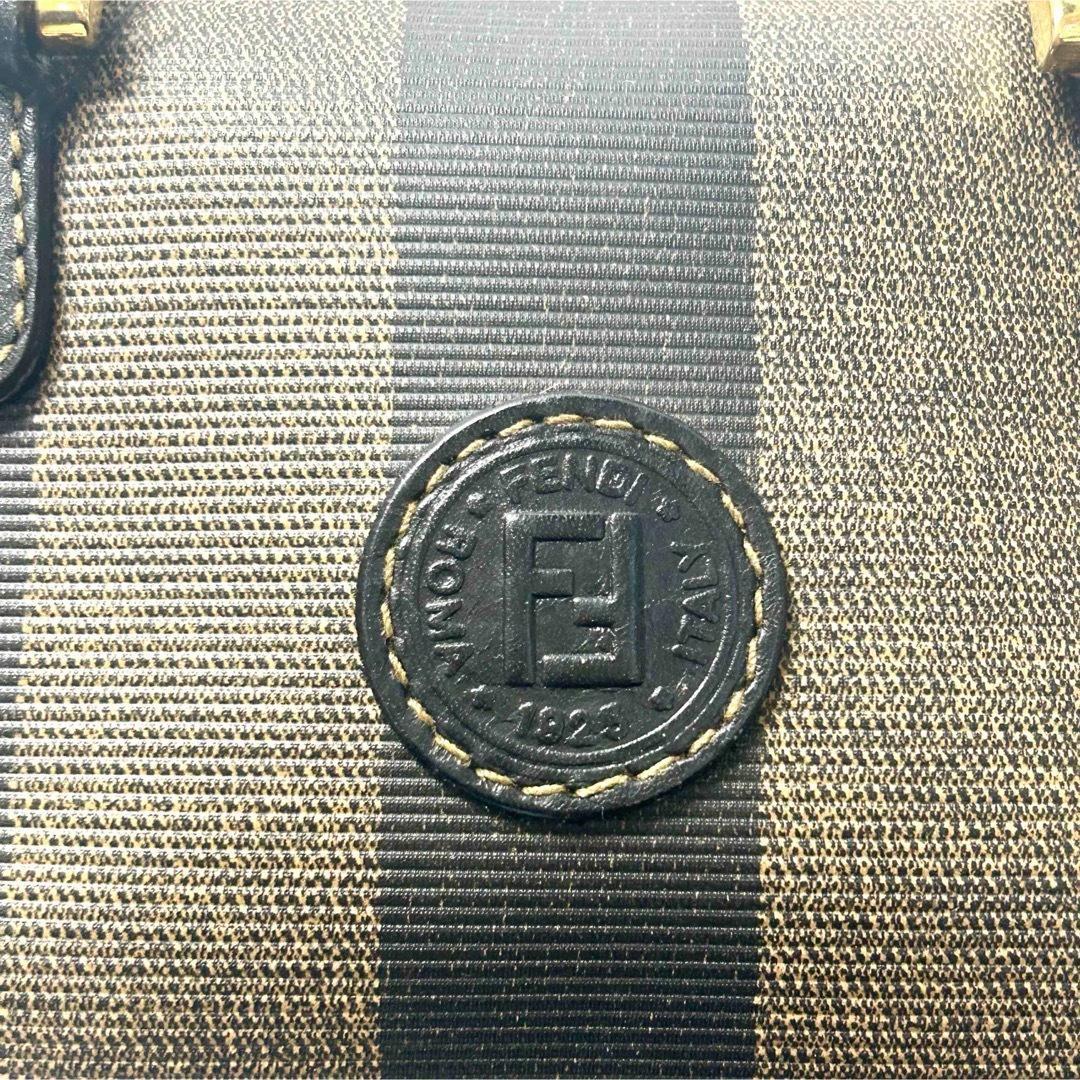 フェンディ　 ペカン　FFロゴ　PVC ハンドバッグ　ミニボストンバッグ