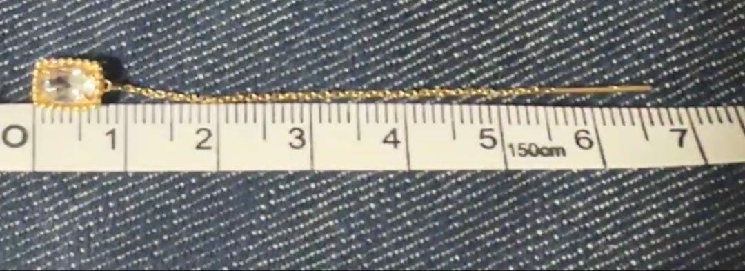 スタージュエリー k10大粒　ホワイトトパーズ ピアス(片耳用)