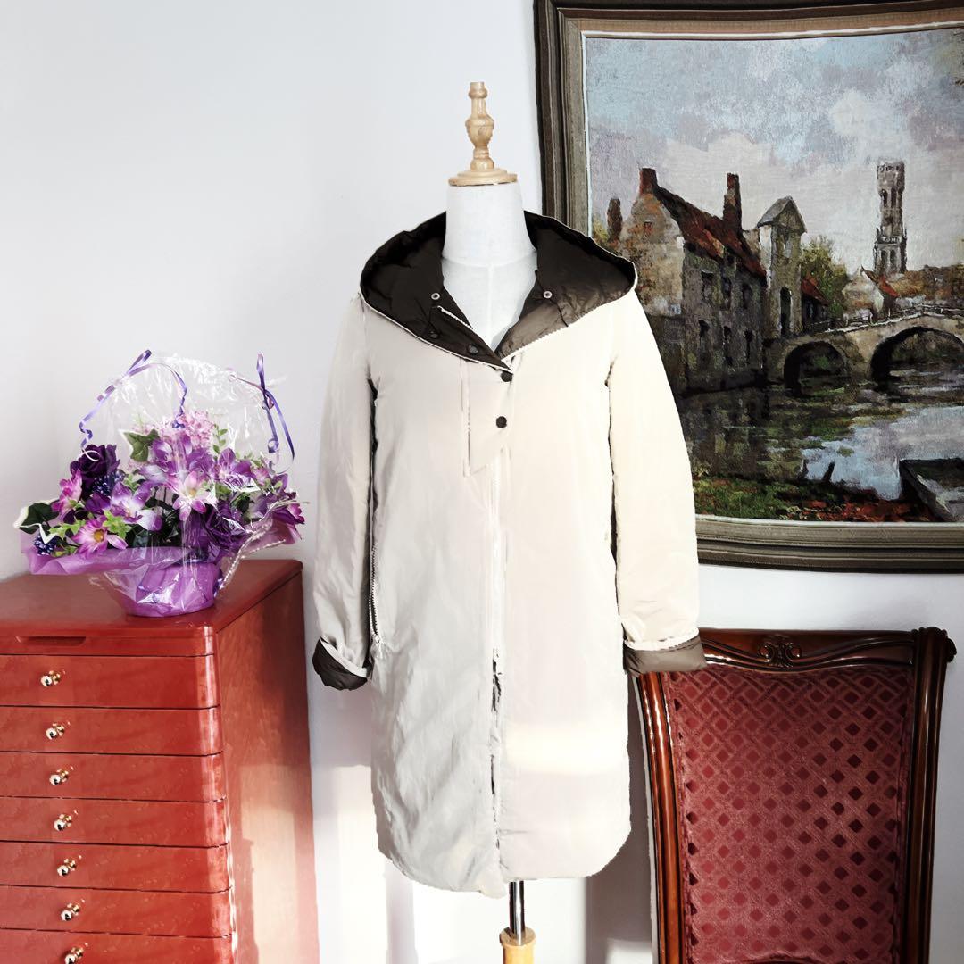 美品　ブルネロクチネリ プレシャスベージュ　ダウン　ジャケット コート ロング