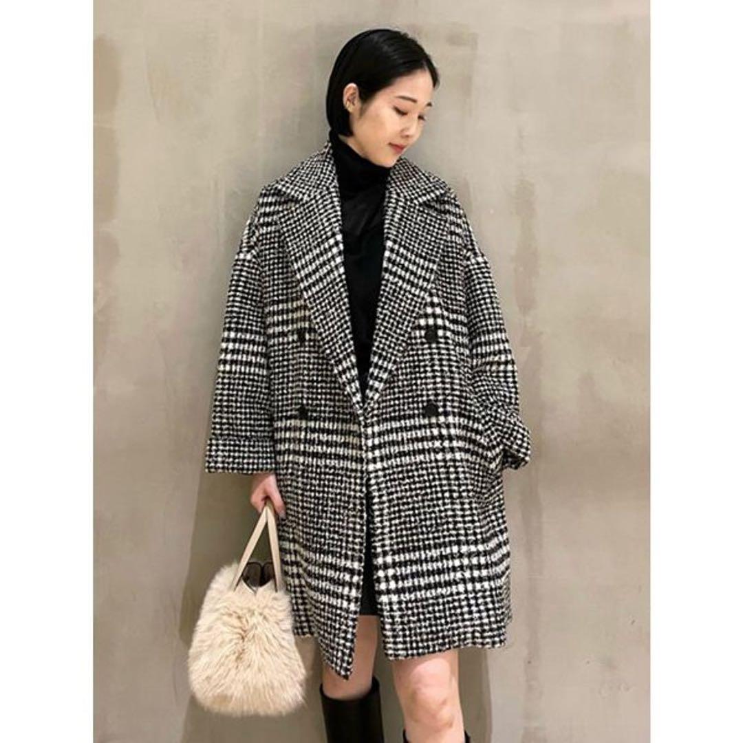 新品未使用タグ付き　ワイドシルエットダブルブレストコート