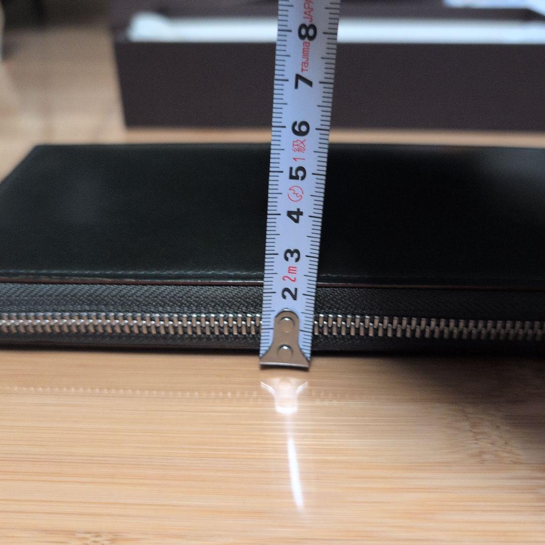 土屋鞄 長財布 コードバン ファスナーロングパース（ダークグリーン）