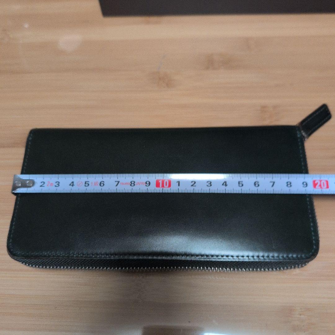 土屋鞄 長財布 コードバン ファスナーロングパース（ダークグリーン）