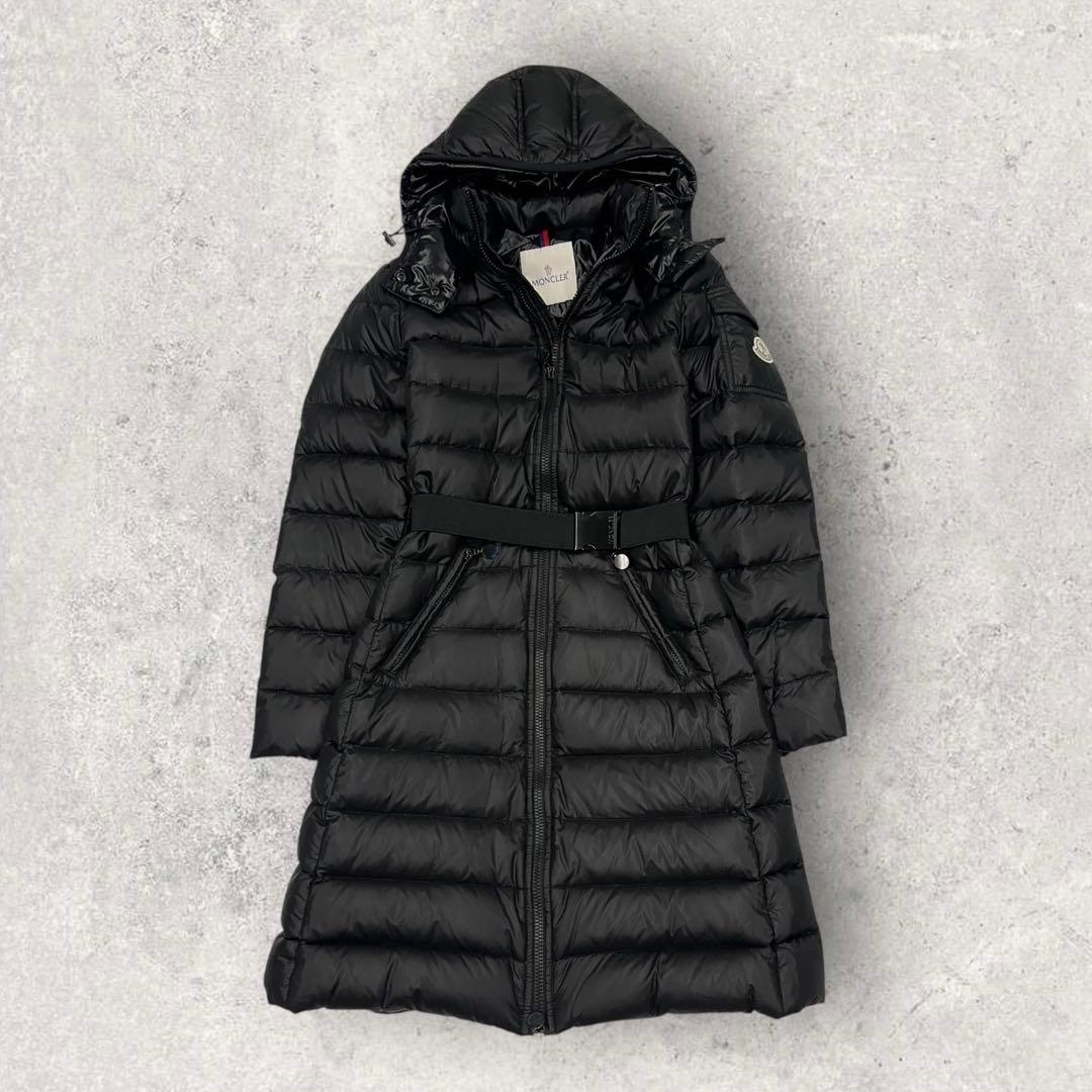 11965【美品・QR鑑定済み】モンクレール　MOKACINE ダウンコート　黒