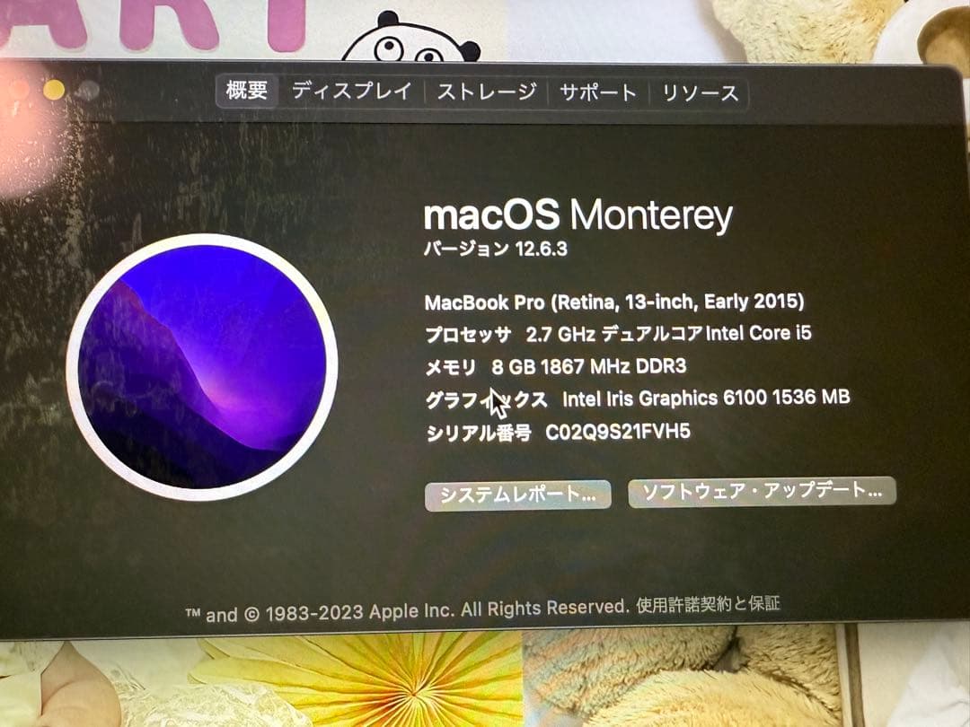 Apple MacBook Pro 2015年製 ジャンク品