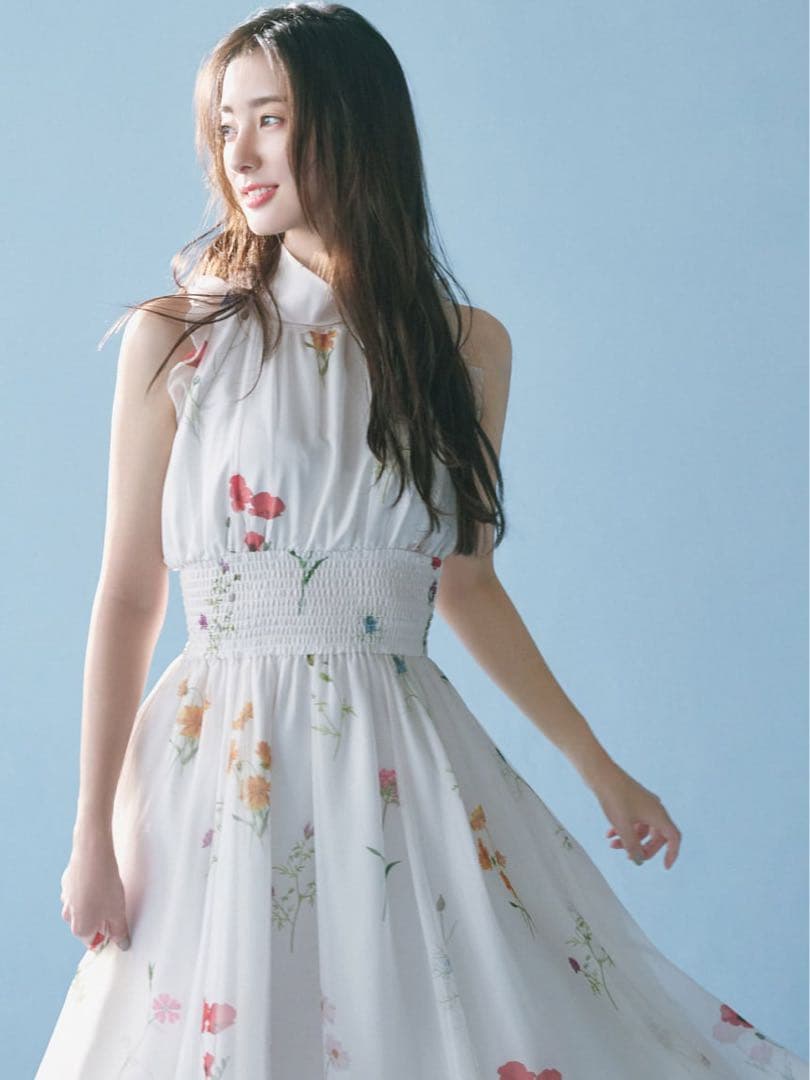 【新品 未使用】SNIDEL スナイデル フラワープリント マキシドレス