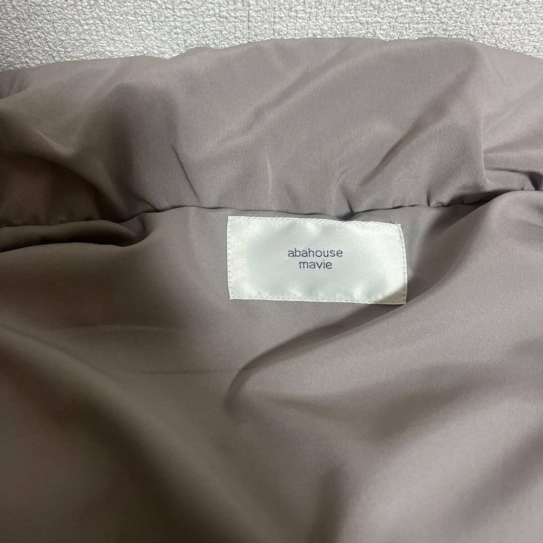 アバハウス袖リブシームレススタンドダウン定番/軽量/冬服/長袖/きれいめ