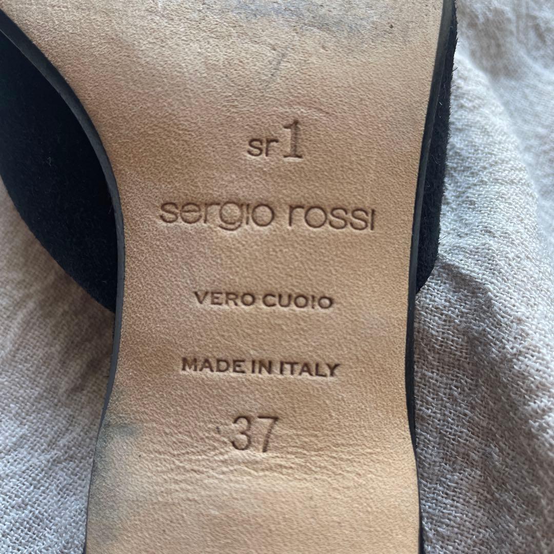 セルジオロッシ SR1 ミュール　パンプス ブラック 23.5cm 黒　37