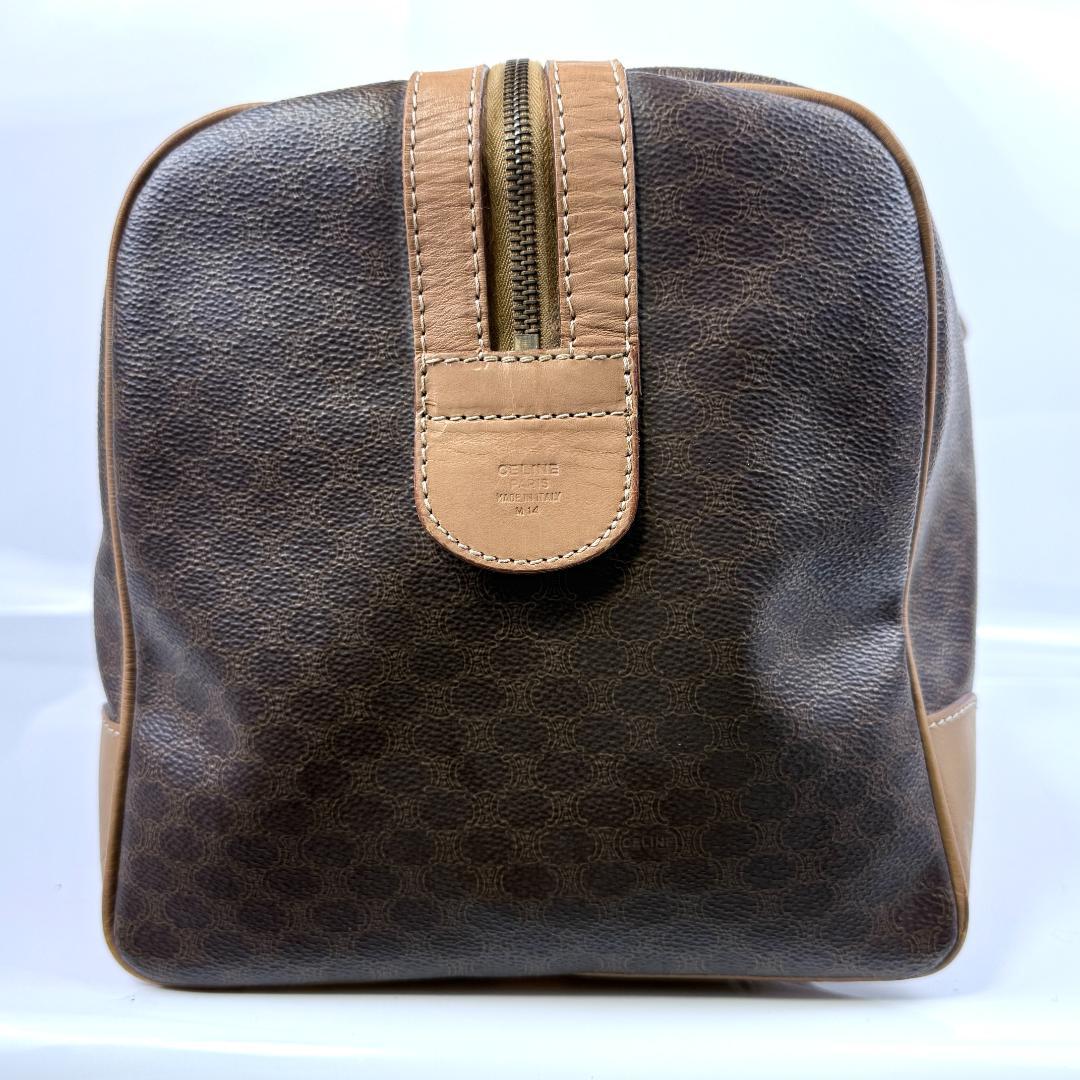 美品 セリーヌ ボストンバッグ マカダム モノグラム 嘉手納 鍵 大容量 旅行