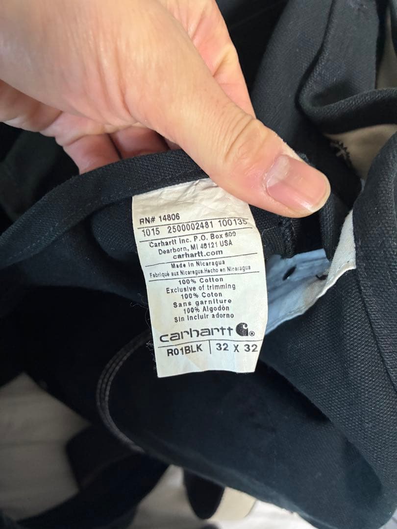 Carhartt カーハート オーバーオール ブラック 古着 ワーク