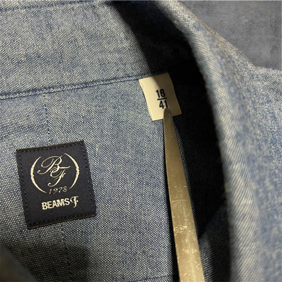 BEAMS F シャンブレー タブカラーシャツ　41
