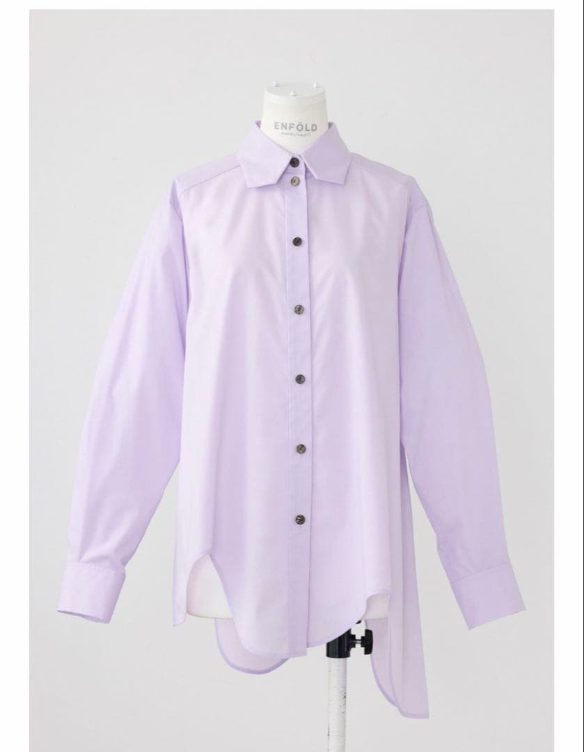 T/Cタイプライター カーブアシンメ SH/シャツ　ライトパープル　エンフォルド