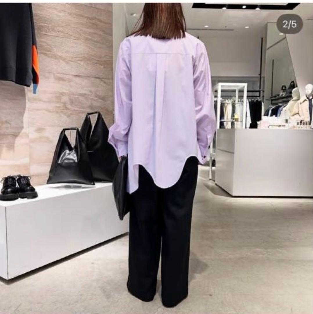 T/Cタイプライター カーブアシンメ SH/シャツ　ライトパープル　エンフォルド