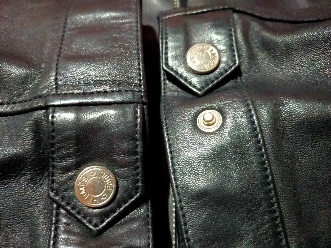 HERMES 　エルメスレザージャケット 52