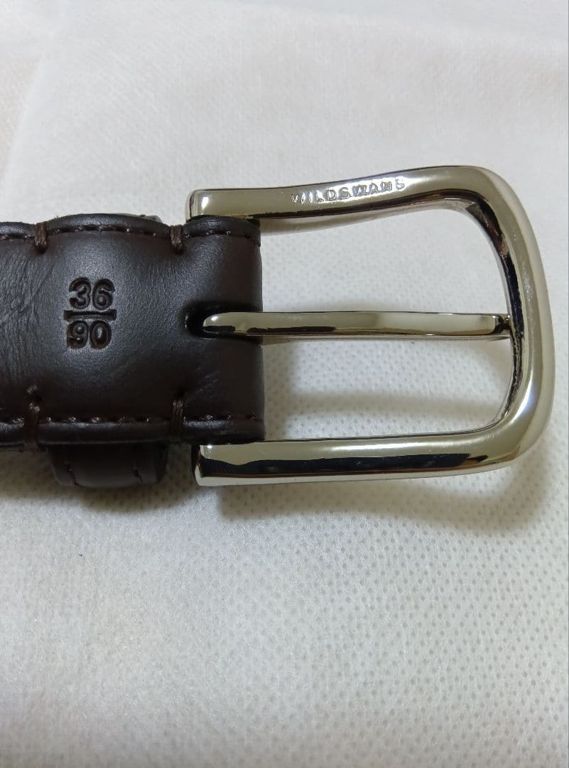 【未使用】ワイルドスワンズPISA　ベルト　チョコ　36/90　ラストクロップス