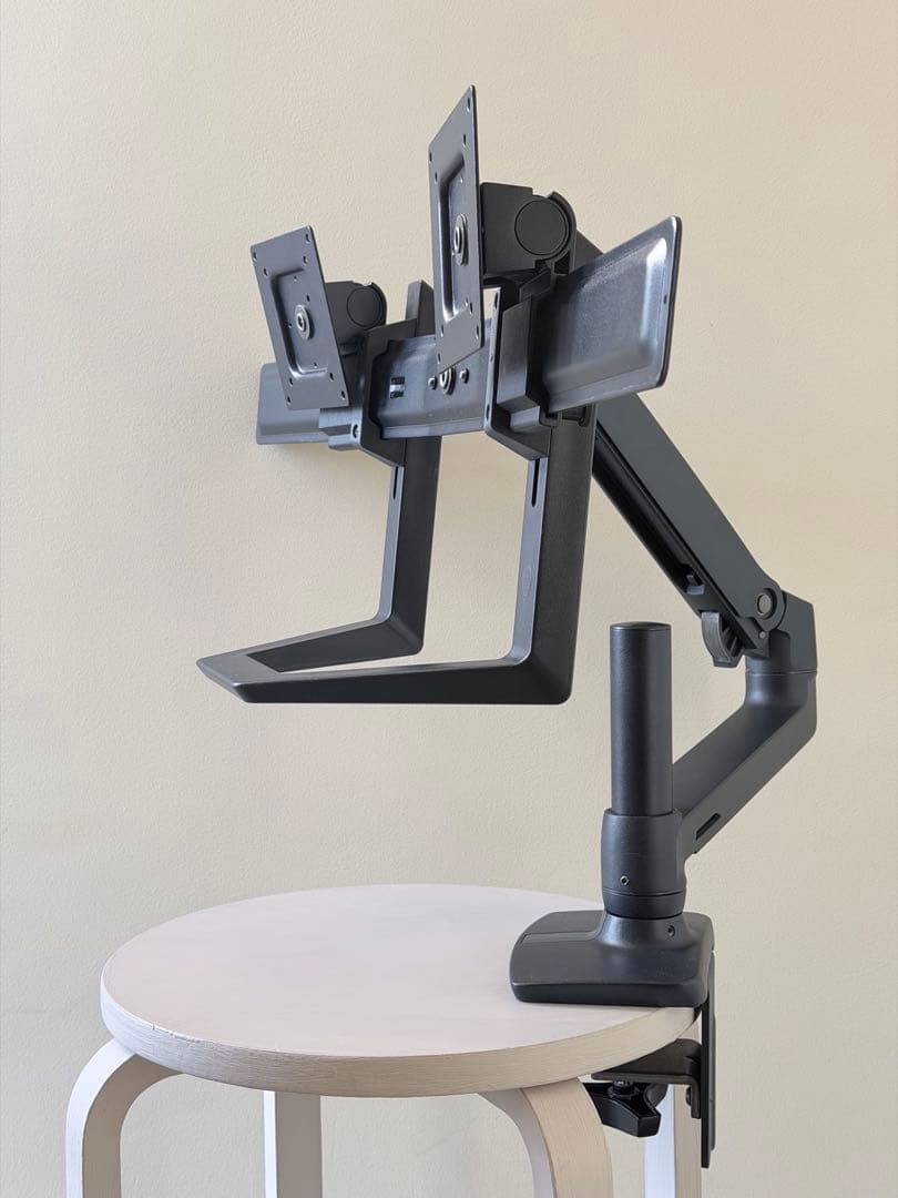 Ergotron LXデスクデュアルダイレクトアーム ハンドルキット付 ブラック