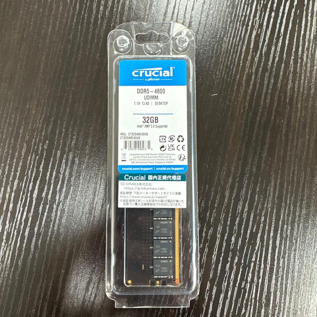 Crucial DDR5 メモリ32GB UDIMM