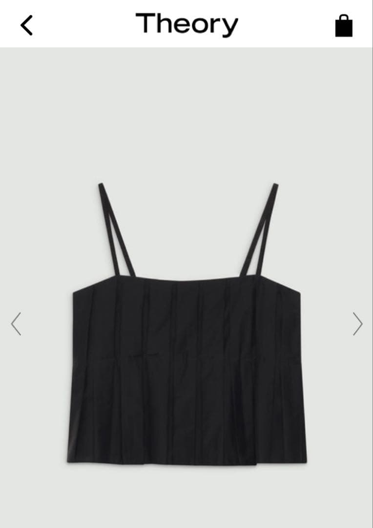 Theory 新作　2025 SS ソフトローンプリーツキャミソール