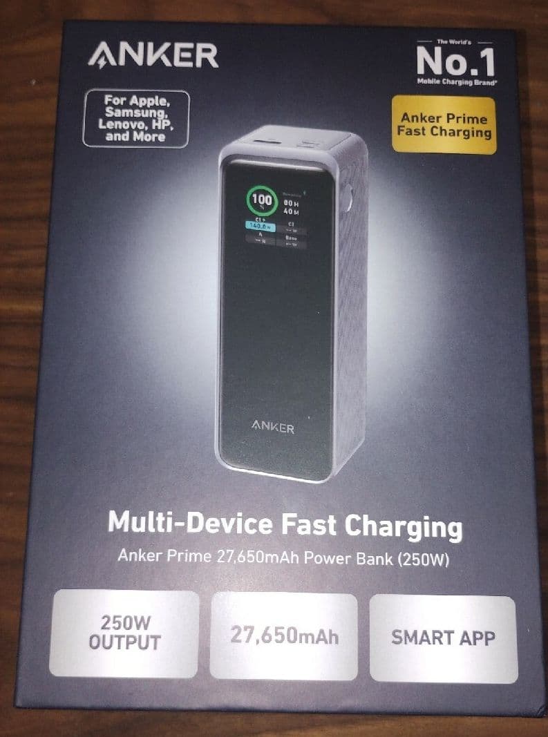 未開封ANKER Prime Power Bank 27,650mAh 250W