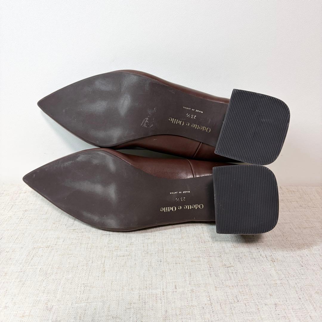 未使用級★Odette e Odile パンプス Vカット ブロックヒール