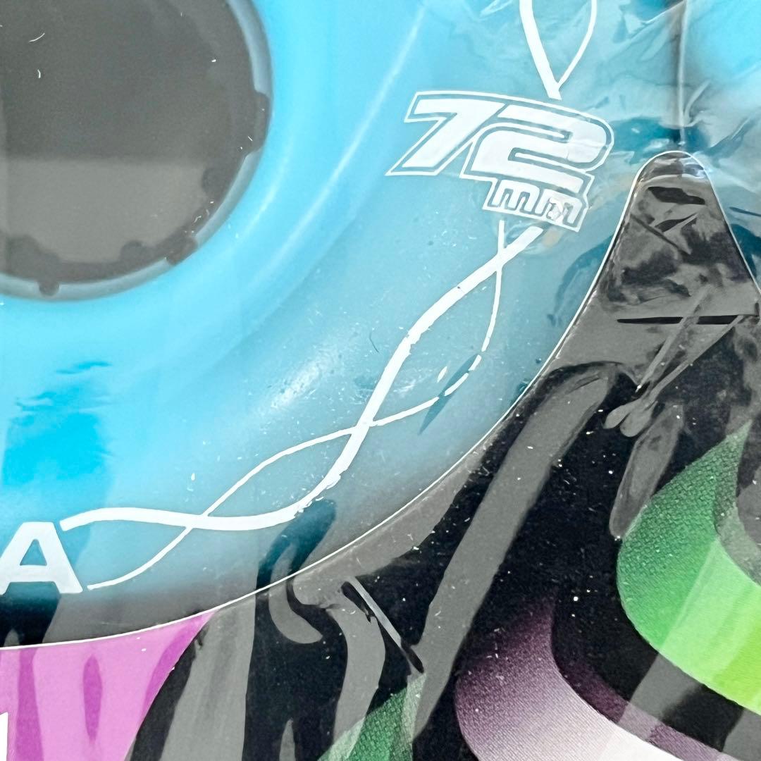 04☆新品☆ シャークウィール 72mm 78a ブラック/ブルー スワール