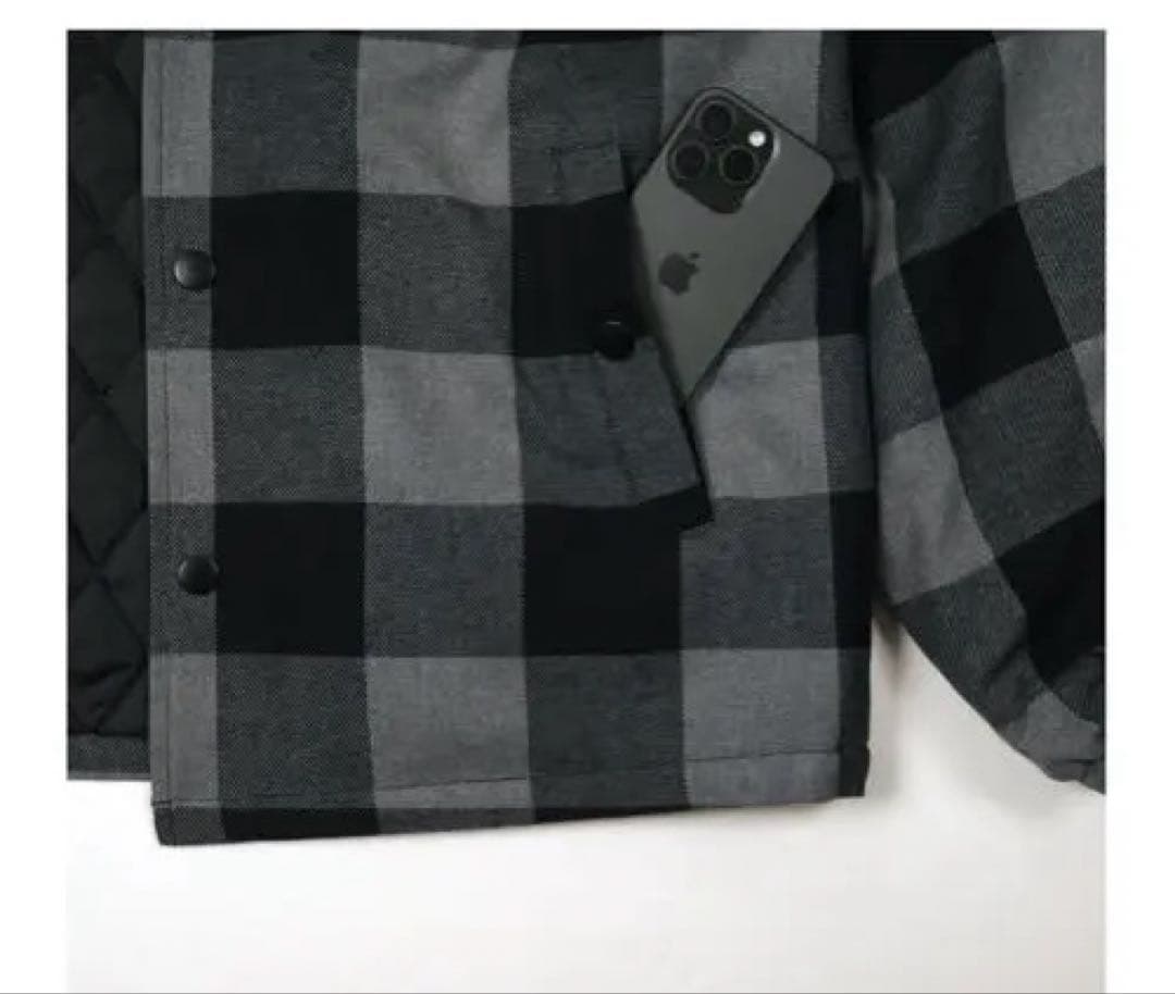LATENCY チェックコーチジャケット　CHECK COATCH JACKET