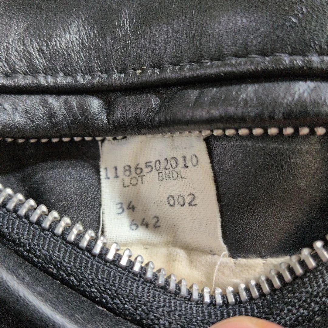 美品★Schott 642 ライナー付 シングルライダース 34 黒 トラッカー