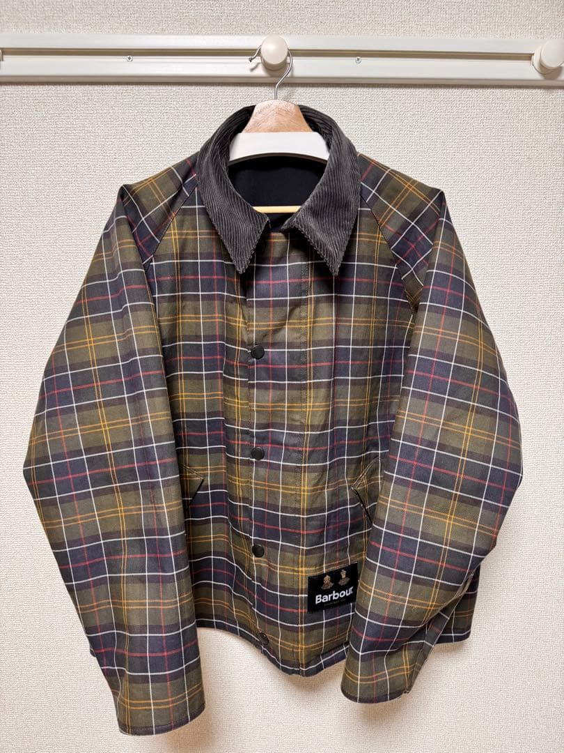 お*と様 Barbour TRANSPORT リバーシブルブルゾン/アダムエロペ