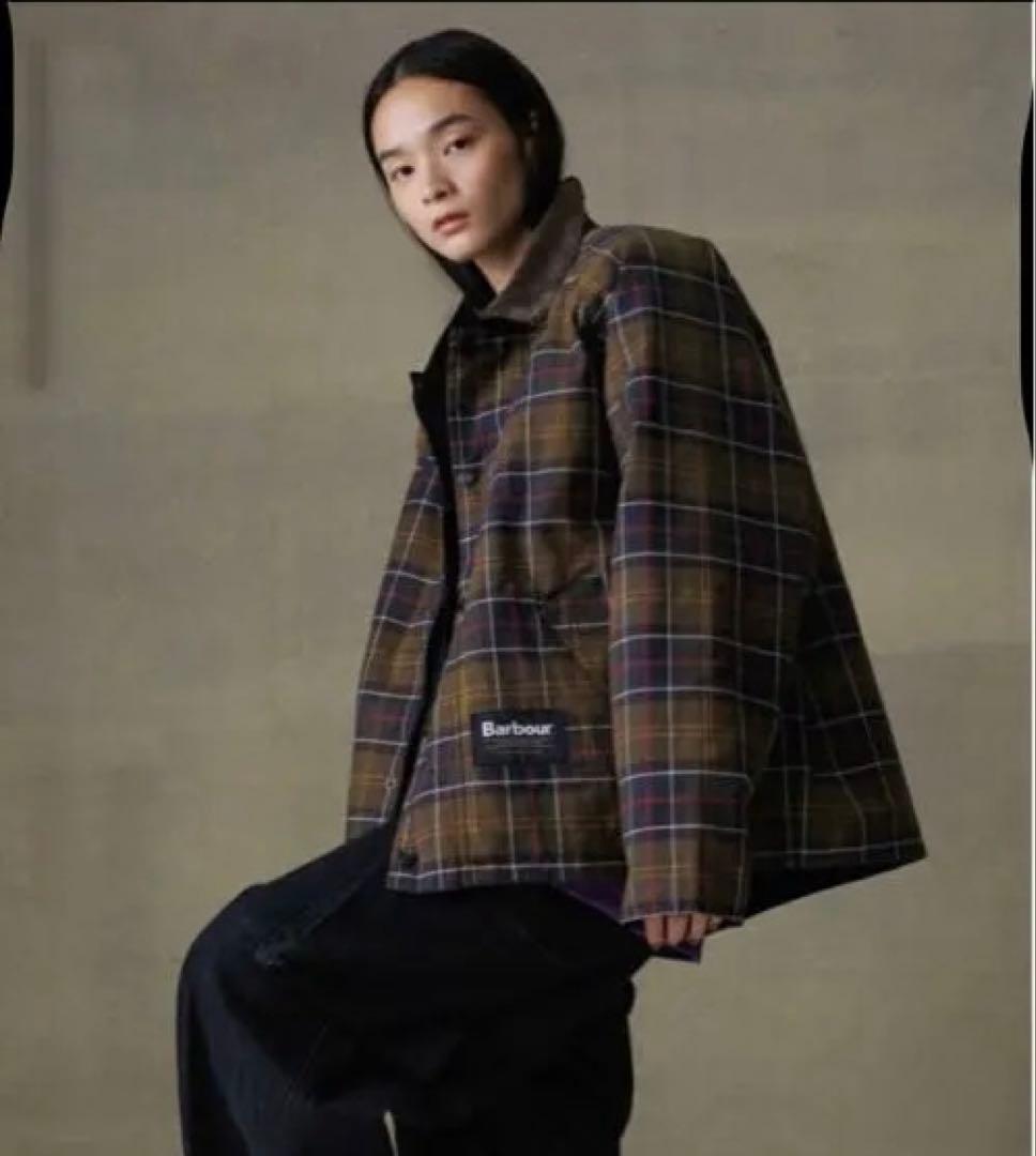 お*と様 Barbour TRANSPORT リバーシブルブルゾン/アダムエロペ
