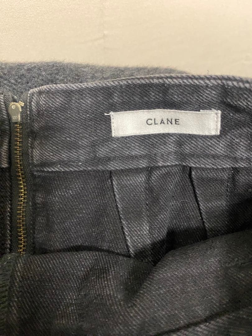 【CLANE/クラネ】サークルカットレイヤードデニムスカート