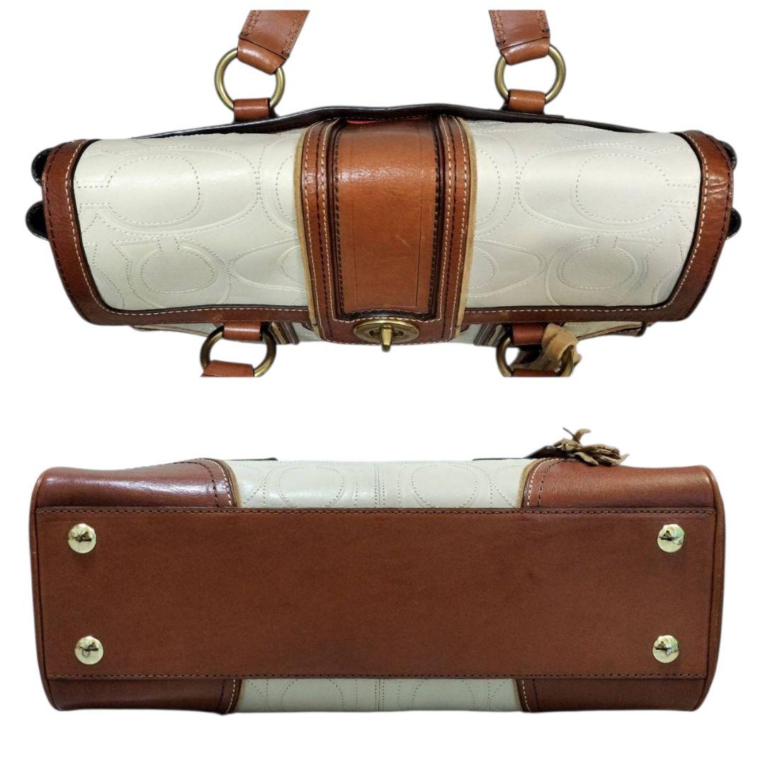 極美品 COACH コーチ トートバッグ ハンプトンズ ターンロック ソーホー