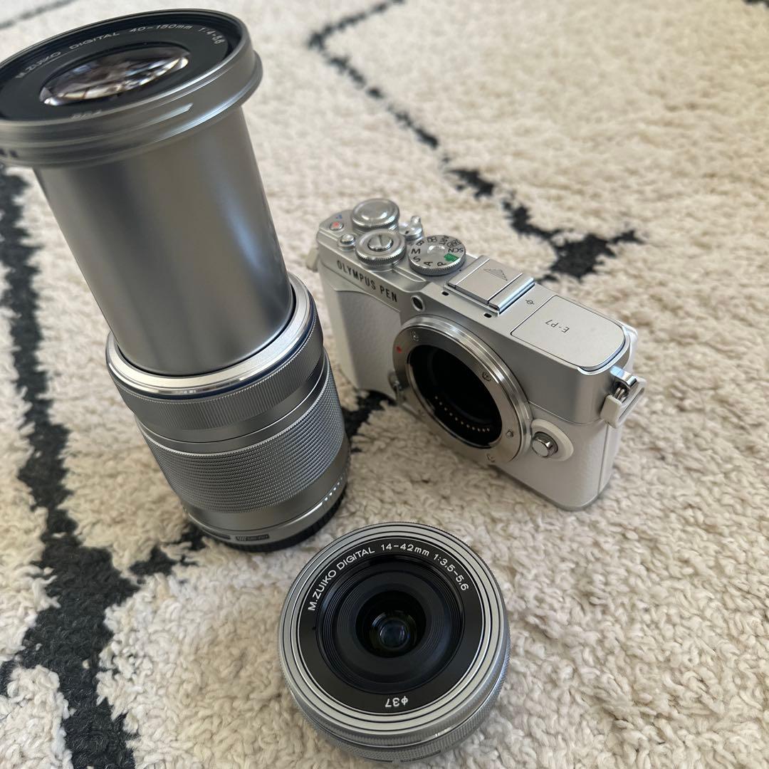 OLYMPUS PEN EーP7 EZダブルズームキットミラーレス一眼カメラ
