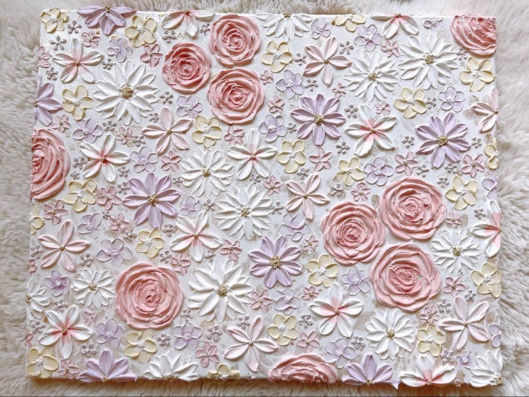 WT様 【No.89】 テクスチャーアート　インテリア　花