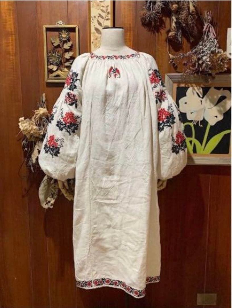 刺繍　ワンピース　ヴィンテージ
