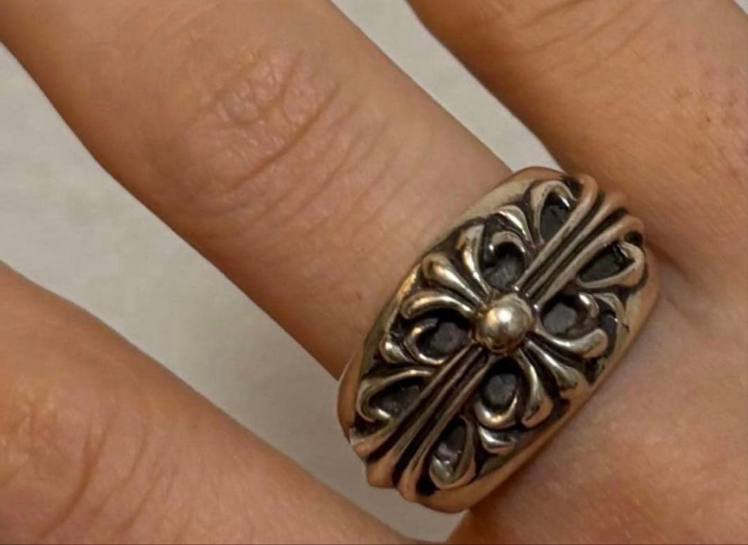 Chrome Hearts フローラルクロスリング　15号