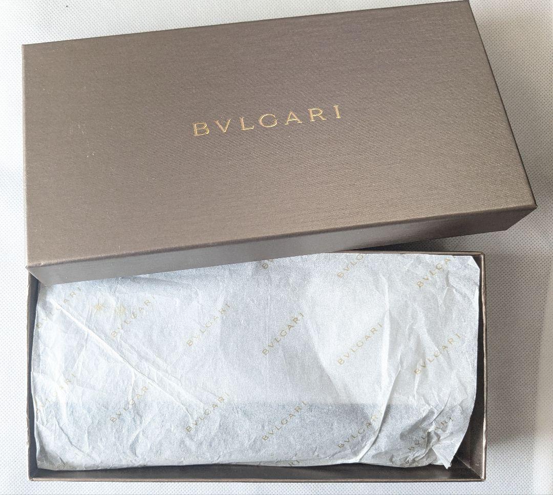 ブルガリ BVLGALI MAN 282588 ブルー　ジップウォレット　長財布