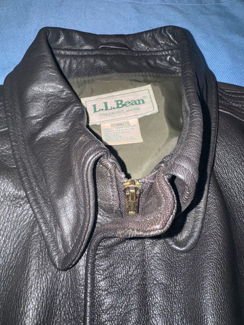 LLBean A2フライトレザージャケット USA製　XL
