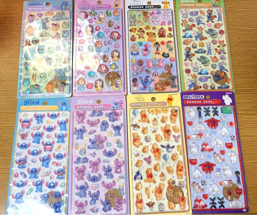 正規品 ボンボンドロップシール ディズニー 8種類