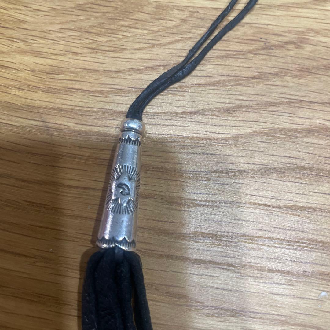 レザー フリンジ シルバー