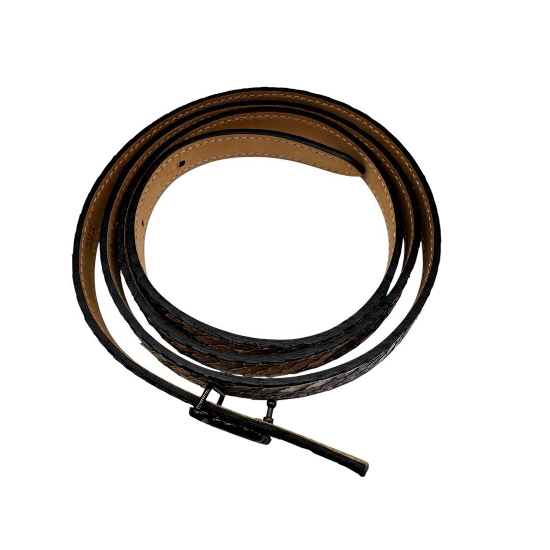 極美品 LOEWE ベルト アナグラム パイソン 蛇 レザー