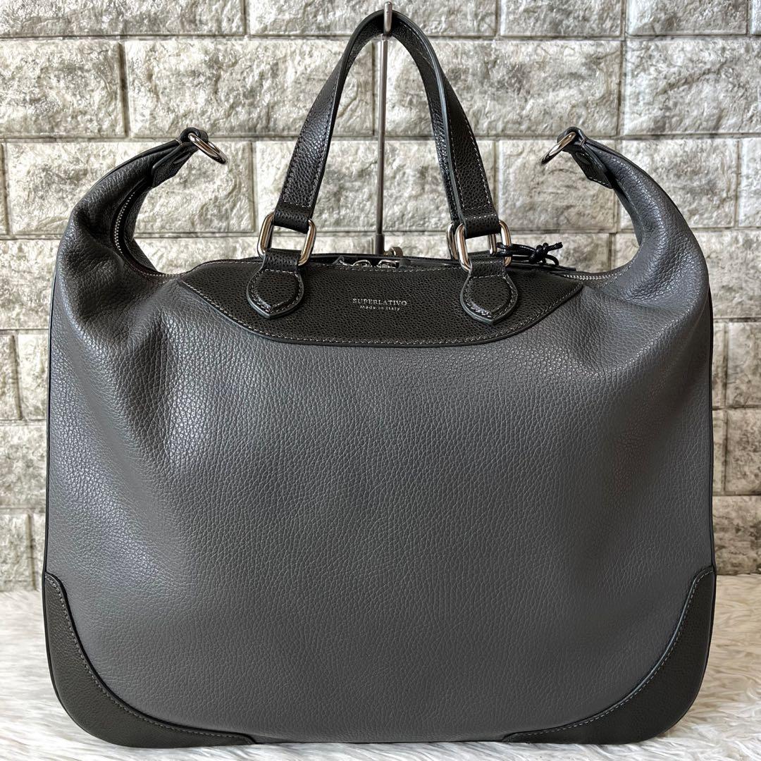 【新品未使用】スペラティーボ　2way レザー　トートバッグ　ボストンバッグ