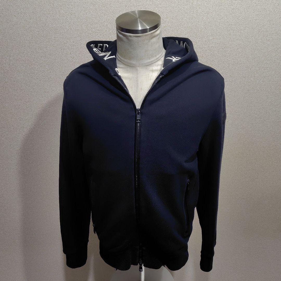 モンクレール Maglia Cardigan ジップアップパーカー 黒 M