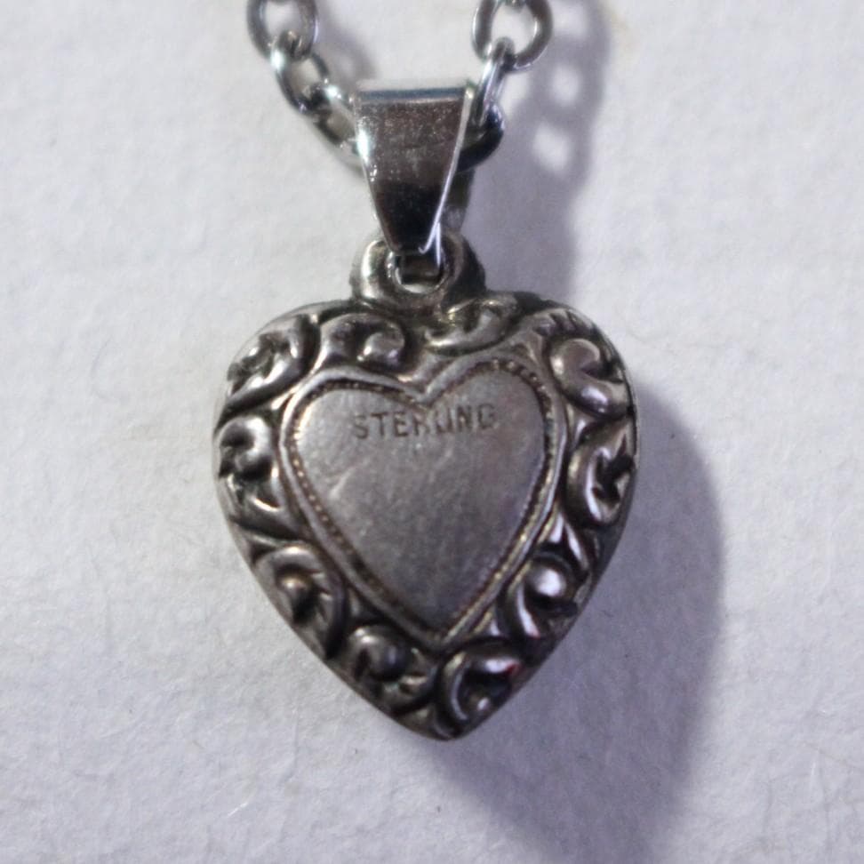 30s　スウィートハートジュエリー　スクロール　シルバー 波　両面　渦巻　小振り