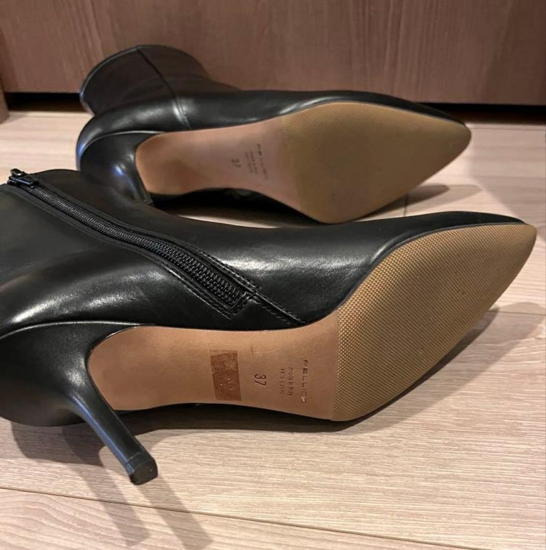 専用　PELLICO ペリーコ　ブラックレザー ポインテッドトゥ　ショートブーツ