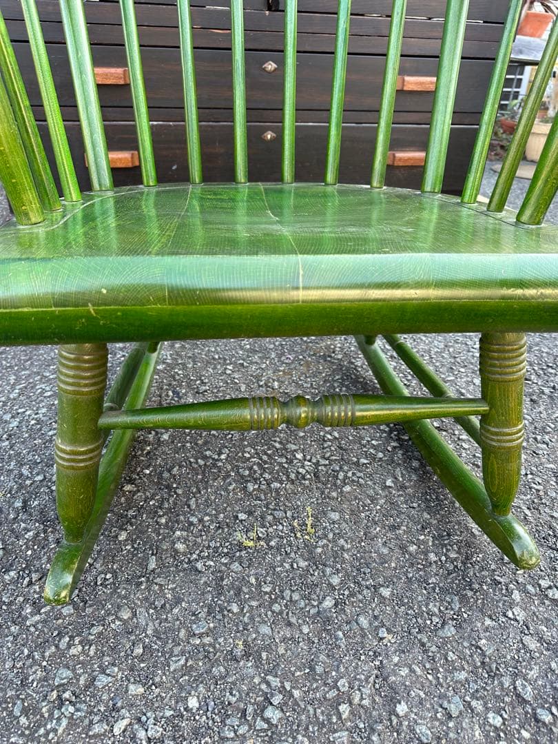 サマーセール‼️キツツキ ロッキングチェア 稀少グリーンヴィンテージ