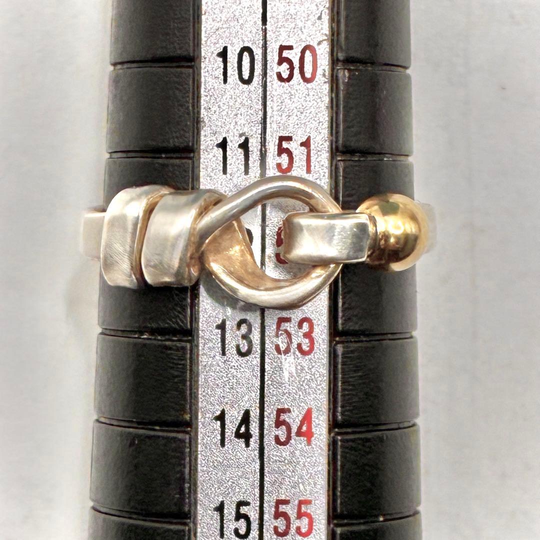 オールドティファニー　12号　フック＆アイ　ラブノット　リング　925×750